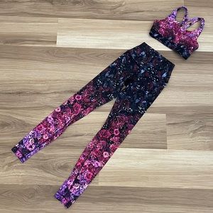 Like New Lululemon Yoga Leggings Sports Bra Set